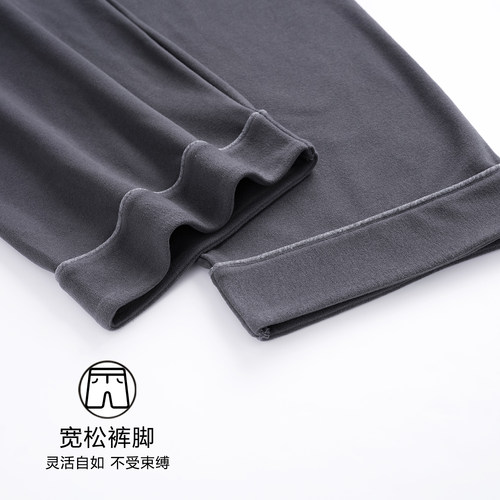 浪莎睡裤男士秋冬季德绒长裤加厚加绒保暖单件家居裤子薄绒可外穿 - 图2