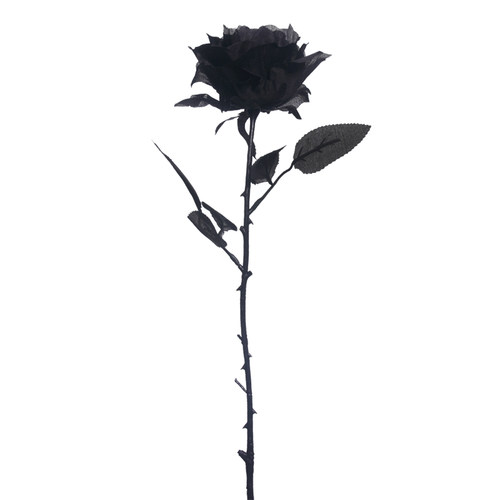 黑色仿真玫瑰花 黑暗jk写真拍照摄影道具 哥特黑玫瑰假花花束装饰 - 图3