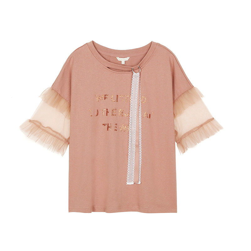 阿依莲专柜同款夏装新款清仓棉t恤 阿依莲折扣正品店T恤