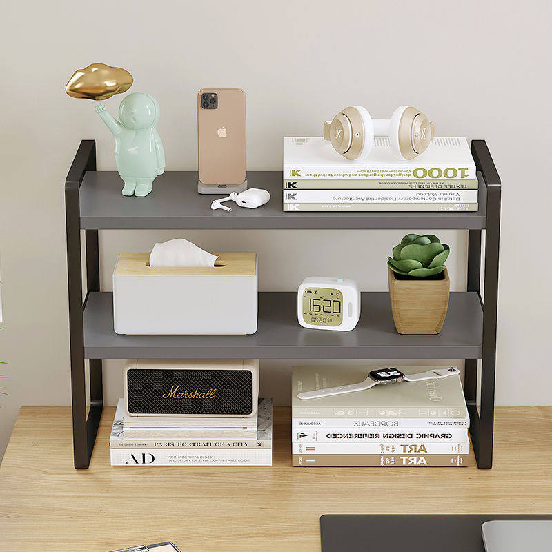 桌面书架铁艺桌上多层置物架小架子学生宿舍书桌办公桌面整理神器,淘宝优惠券,粉丝福利购,淘宝优惠卷