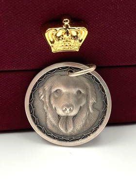 DIY男女纯银宠物浮雕项链定制