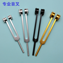 Professional doctor with tuning fork picking ear tool ear tremor sound fork loud and sound clip