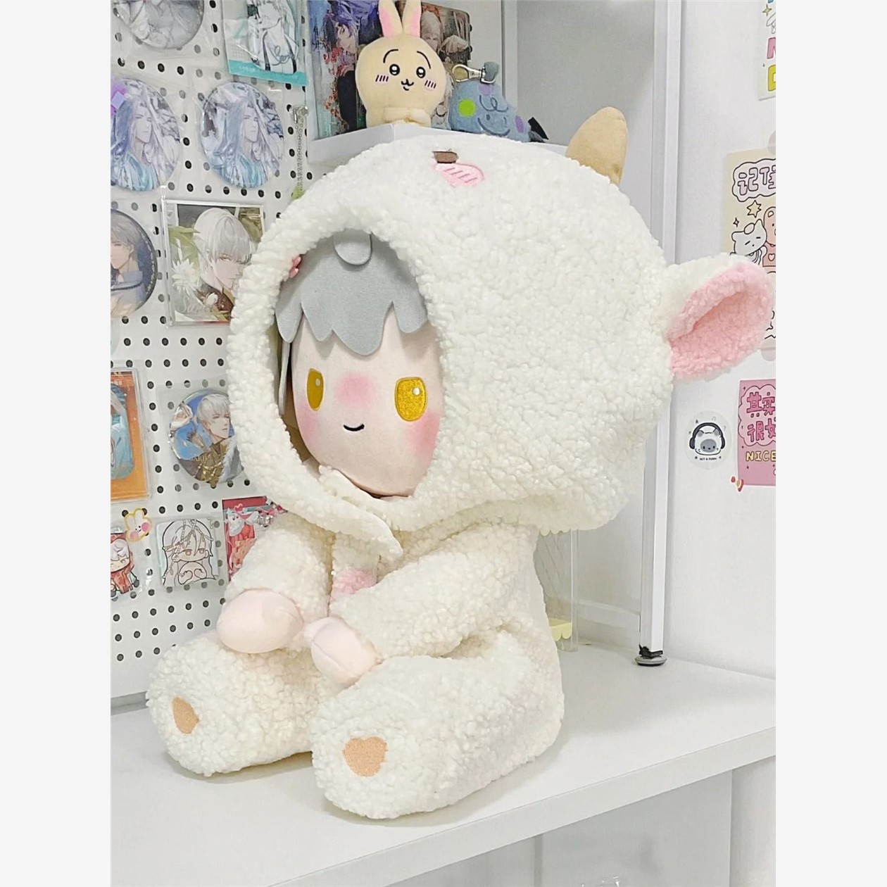 小羊咩咩连体服衣服40厘米cm娃衣棉花连体衣娃娃替换一番玩偶网红 - 图1