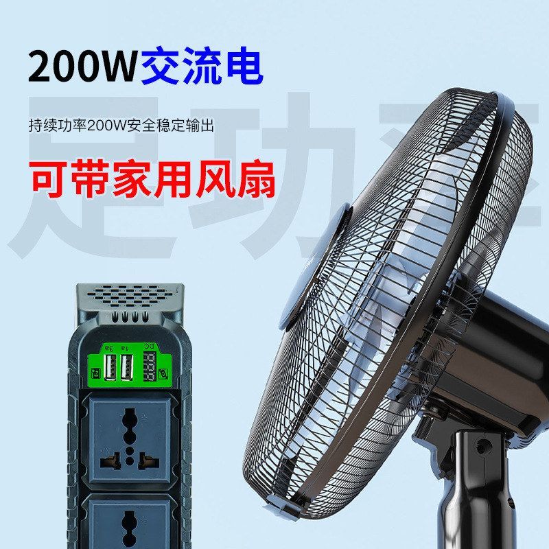 外贸款车载逆变器200W家用转换12V转220V户外汽配类电源转换器 - 图1