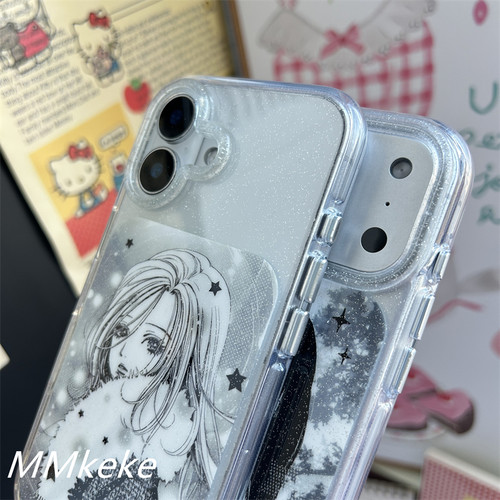 MMkeke日漫暗黑NANA大崎娜娜小松奈奈矢黑沼爽子双层手机壳动漫适用苹果17promax保护套iPhone16pm黑白15/14 - 图3
