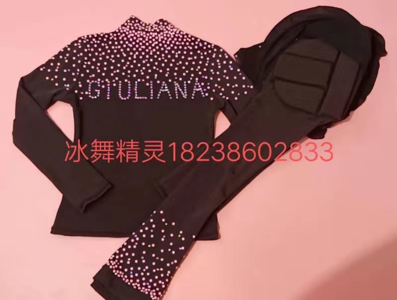 冰舞精灵 定制花样滑冰服装 花样滑冰训练服 儿童成人套装D262 - 图1