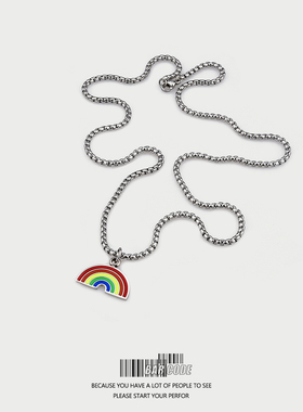 barcode原宿个性彩虹甜酷项链