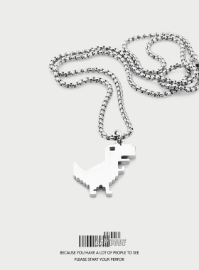 原宿钛钢项链INS冷淡风吊坠