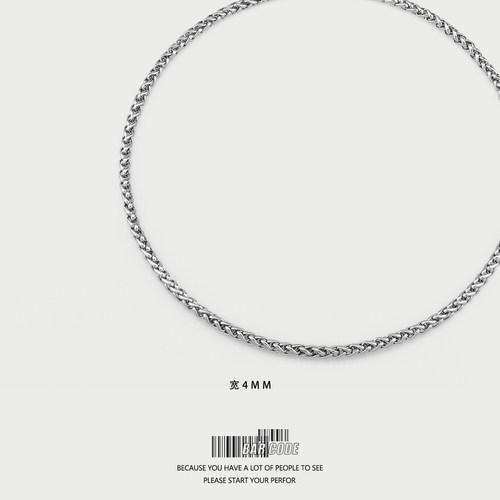 BARCODE 简约粗链条龙骨链ins冷淡风中性项链街头嘻哈配饰男女潮 - 图2