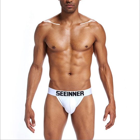 Men's cotton high-cut underwear, boys' low-waisted pants, sexy, comfortable, close-fitting, breathable, fashionable, hip-lifting and body-shaping