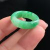 Burmese A-grade ice-glutinous green jadeite ring
