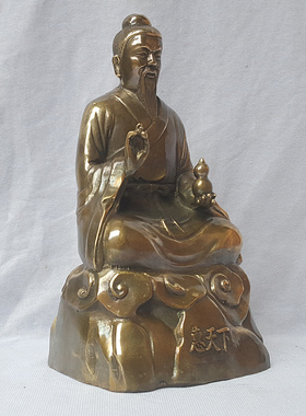 黄铜明代医学家楼英铜像药王药店工艺品摆件中式家居装饰礼品