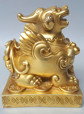 定制铜印章貔貅中式摆件空心开业