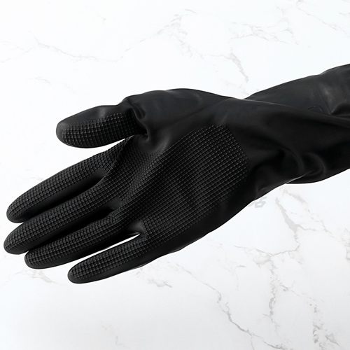 乳胶黑色专业美发烫染发手套加厚橡胶防水洗车理发店洗碗胶皮洗头 - 图2