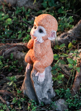 布景小猴子仿真动物庭院户外摆件