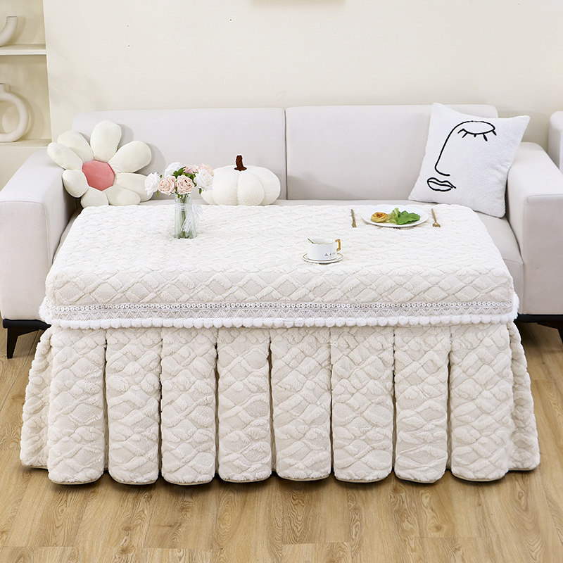 裙式烤火桌罩套长方形茶几桌布冬季加绒加厚电炉罩烤火罩2024新款,淘宝优惠券,粉丝福利购,淘宝优惠卷
