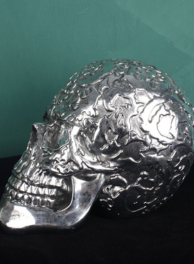 创意个性电镀骷髅头骨酒吧刺青