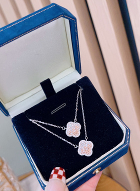 2023新款四叶草镶锆石项链