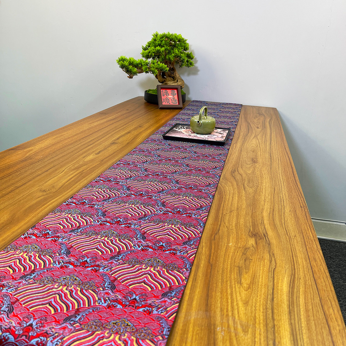 新中式茶台云锦桌布桌旗中国风禅意茶席云锦缎双面布艺茶桌垫,淘宝优惠券,粉丝福利购,淘宝优惠卷