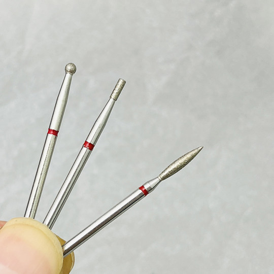 美甲前置处理磨头开口袋去甘皮甲沟立面死皮球形梭形金刚砂打磨头