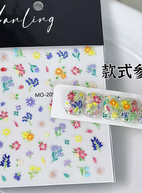 春季油画小花白色雏菊立体浮雕花