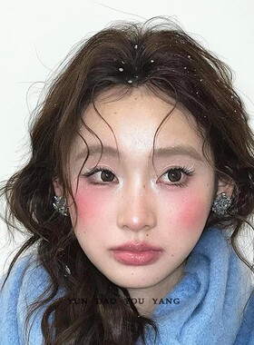 云岛有羊小众设计水晶烟花耳钉女