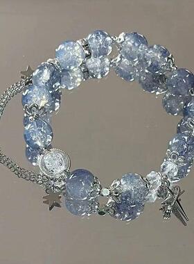 中式蝴蝶串珠手链同款女款印象轻奢小众高级气质情侣手串闺蜜礼物