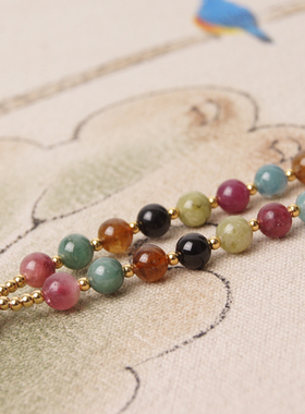 泰国佛牌碧玺蜜蜡吊坠绳毛衣链