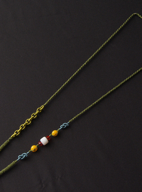 原创蜜蜡翡翠吊坠挂件绳佛牌链子