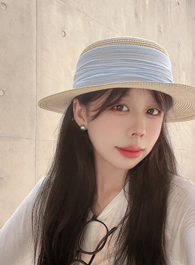 2026新款平顶草帽女款夏季