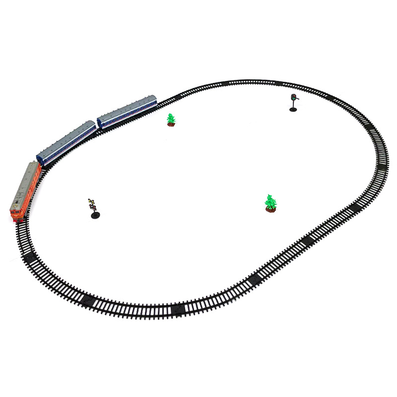 东风4B绿皮内燃机轨道火车套装复古仿真火车儿童益智玩具生日礼物 - 图3