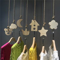 Clothing Store Rings Hanger Hanger Hanger Hemp Rope Suspension Hanger Childrens Clothing Store Shelf Hanging Clothes Display Show Shelf