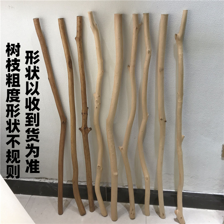 服装店树枝衣架原木简约展示架吊顶悬挂架晾衣杆麻绳吊挂女装货架