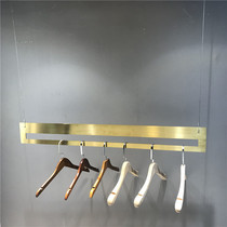 Clothing Store Hanger Stainless Steel Show Shelves Upper Wall Clothing Racks Womens Clothing Shelf Display Side Hanging Titanium Gold Wire Drawing Hang