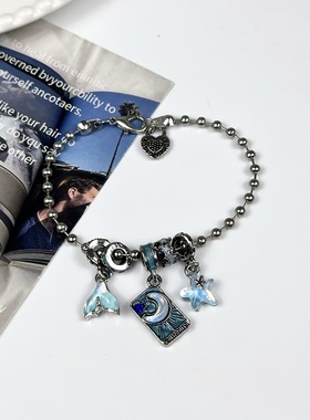 塔罗秘境复古做旧塔罗牌海星鱼尾手链小众独特设计高级感手链