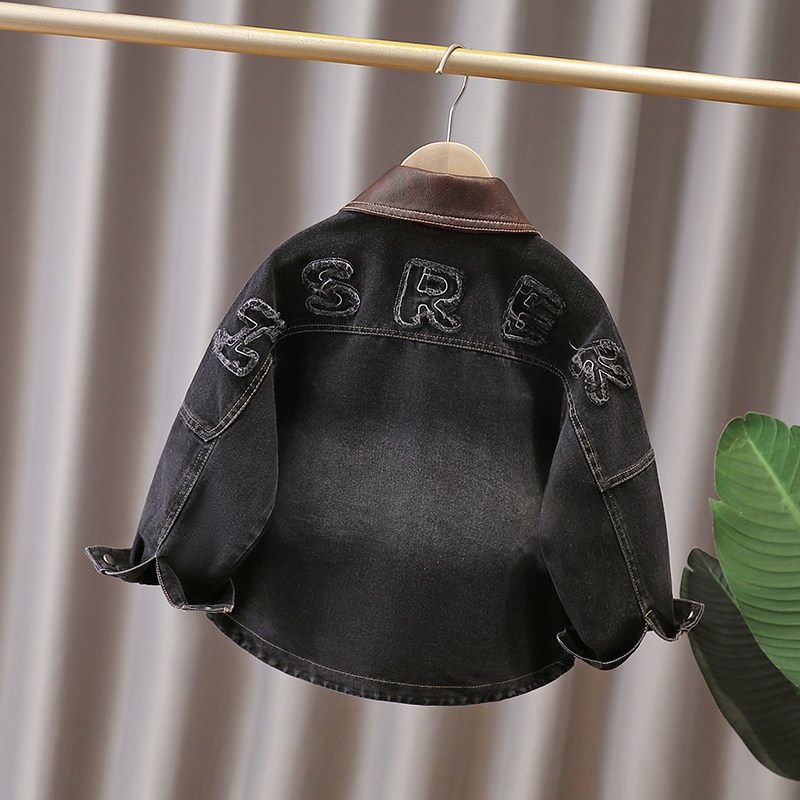 男童牛仔衬衫春秋款2025新款儿童潮衣痞帅炸街洋气韩版男孩衬衣,淘宝优惠券,粉丝福利购,淘宝优惠卷