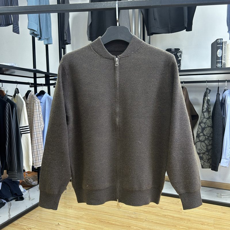 简约休闲纯色百搭拉链棒球领针织开衫秋冬季细腻亲肤时尚外套毛衫,淘宝优惠券,粉丝福利购,淘宝优惠卷