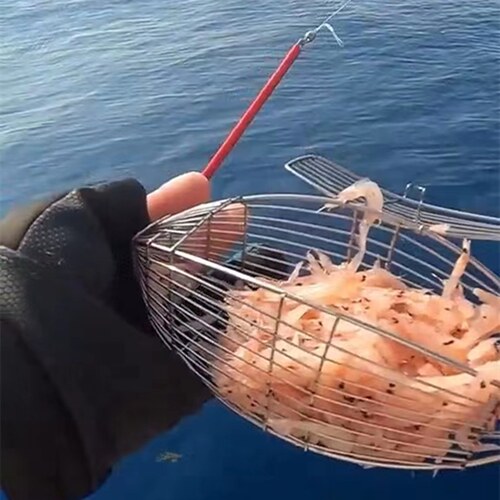 海钓打窝笼不锈钢弯刀天平配件深海船钓沉底打窝器鸡笼虾砖诱饵笼 - 图2