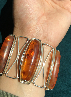 德国天然琥珀吊坠手链