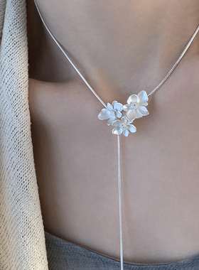 迷度原创清冷长款珍珠毛衣链