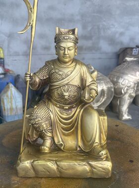 纯铜华光大帝铜像铜华光佛像神像供奉招财摆件