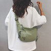 Linglan five-color simple and fashionable canvas cross-body dumpling bag