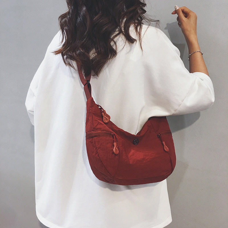 Linglan five-color simple lazy style washed canvas bag
