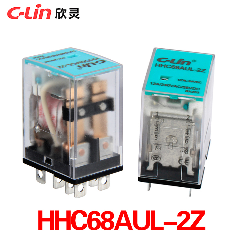 欣灵牌HHC68BUL-2Z HHC68BUL-4Z HHC68AUL-2Z 小型中间电磁继电器 - 图0