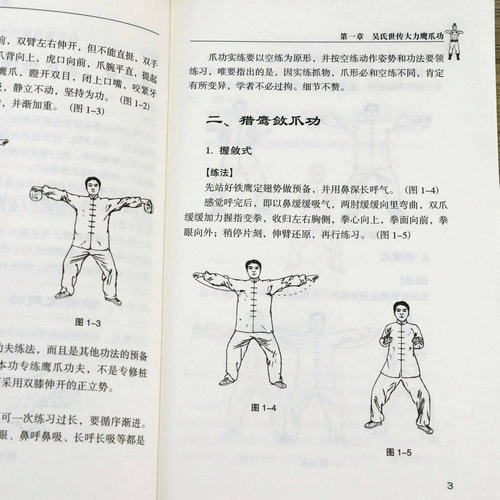 大力鹰爪功秘笈少林鹰派武术书籍秘传太乙游龙功古传武当武学功法九式吐纳养生法六合八法内功拳武术气功无极五行拳法身法健身养生 - 图3