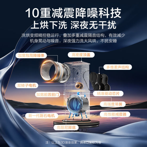 【跨代机皇】小天鹅小乌梅5.0 12/10KG洗烘套装洗衣机变频烘干机