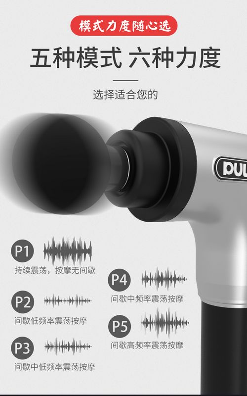 普立筋膜枪肌肉放松按摩器电动筋膜松解枪震动深层肌肉健身按摩枪-图2