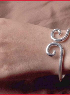 足银男女情侣款定制紧箍咒手镯