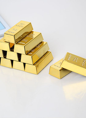 金砖冰箱贴 拍摄道具金块婚庆仿真金砖金条磁性冰箱留言贴白板贴