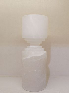 简约轻奢云石烛台几何高级摆件现代简约家居酒店蜡烛台座软装饰品